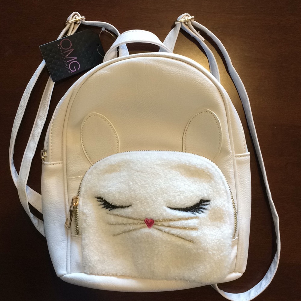 NWT bunny off white mini backpack for preteen girl